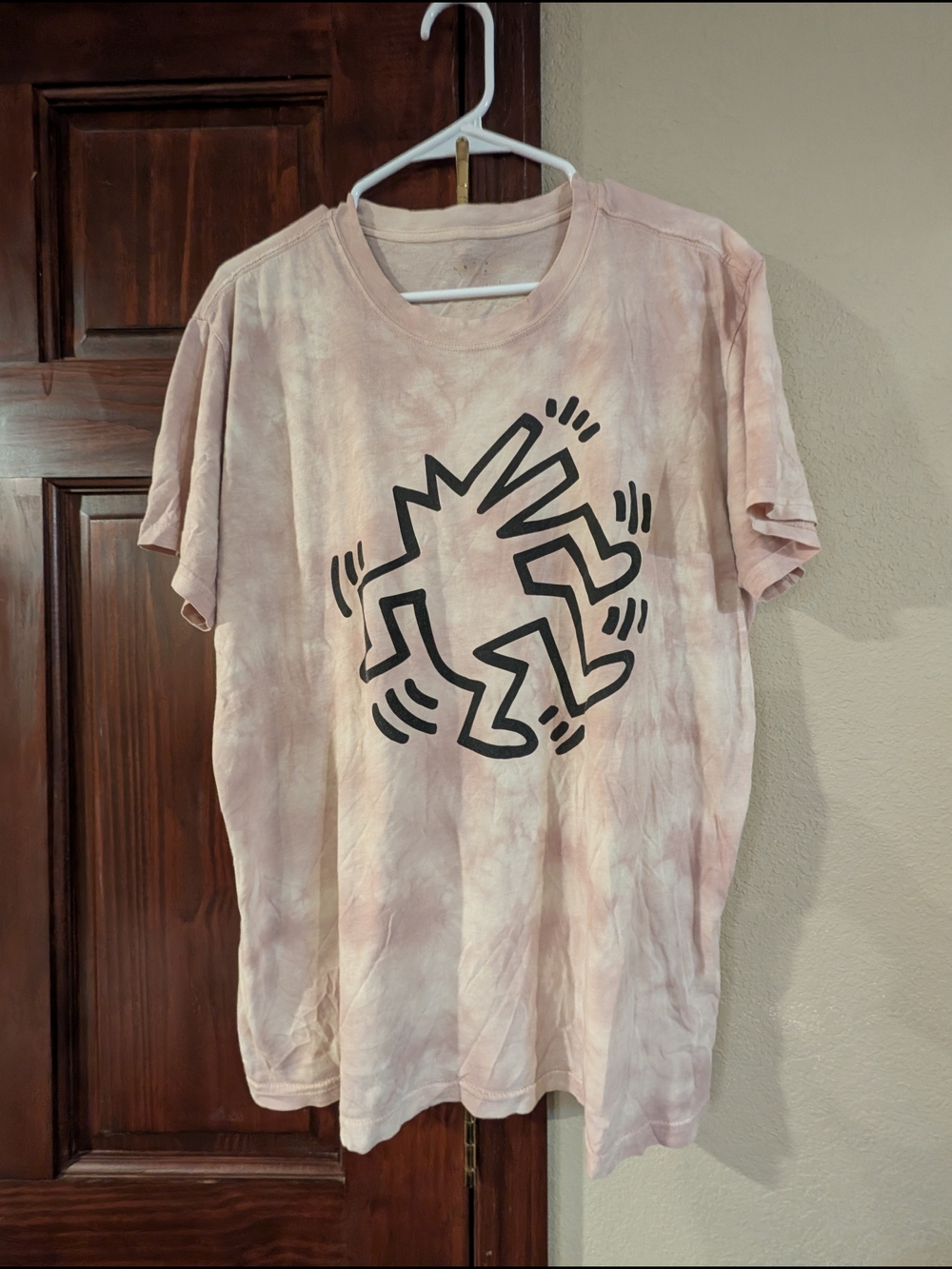 Tie-Dye Short Sleeve Graphic Tee - Pink